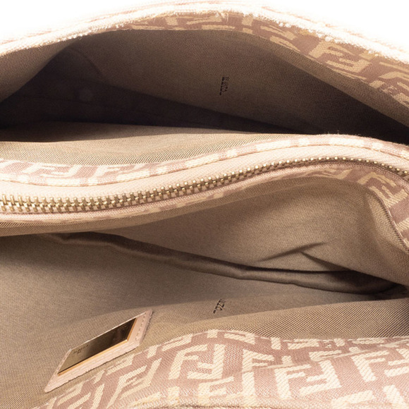 FENDI Pink Leather Zucca Shoulder Bag - Picture 9 of 16